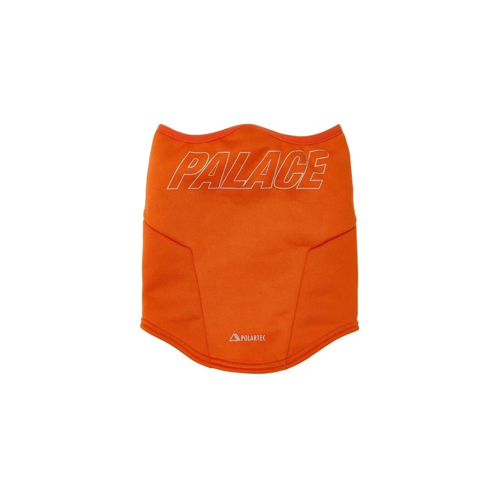 POLARTEC POWERSTRETCH FACE WARMER ORANGE Reflective, Palace Logo One Size